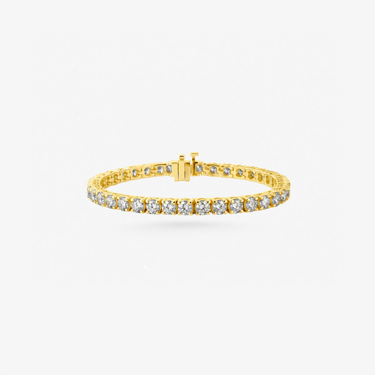 Peter Marco 18k yellow gold round cut diamond tennis bracelet