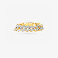 Peter Marco 18k yellow gold round cut diamond woven link bracelet