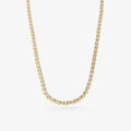Peter Marco 18k yellow gold three-prong round cut diamond necklace