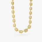 Peter Marco 18k yellow gold yellow cushion cut diamond necklace