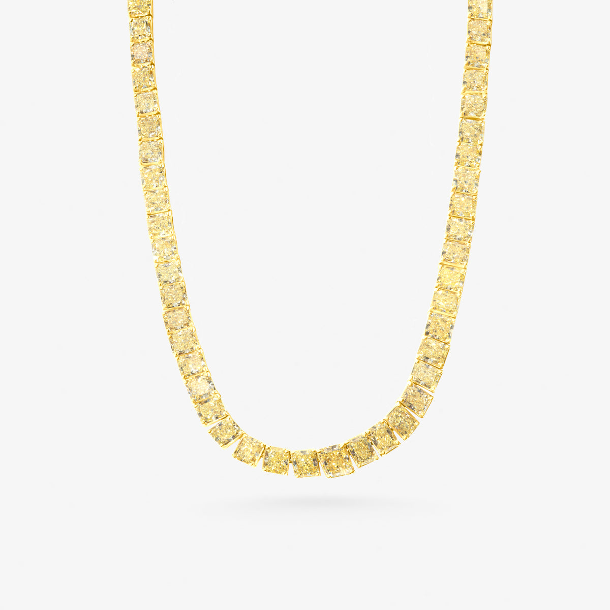 Peter Marco yellow gold yellow radiant cut diamond necklace