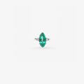Marquise Emerald and Diamond Ring