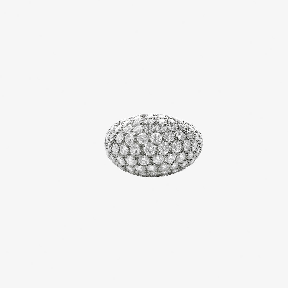 Peter Marco 18k white gold round cut diamond ring front view