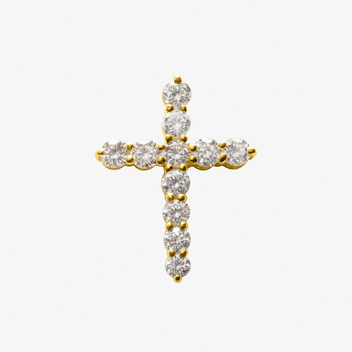 Round Diamond Cross Pendant