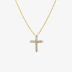 Round Diamond Cross Pendant