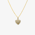 Two-Tone Diamond Heart Pendant