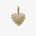 Two-Tone Diamond Heart Pendant