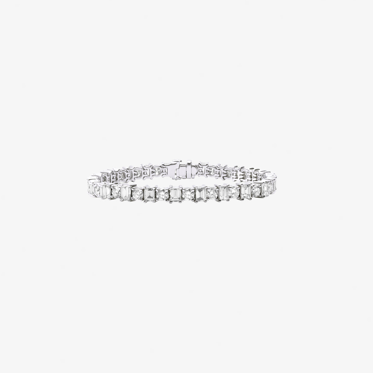 Emerald Cut Diamond Tennis Bracelet