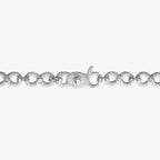 Peter Marco diamond-set white gold link bracelet featuring repeating open-loop motifs, round-cut diamonds, and a diamond-set central clasp view.