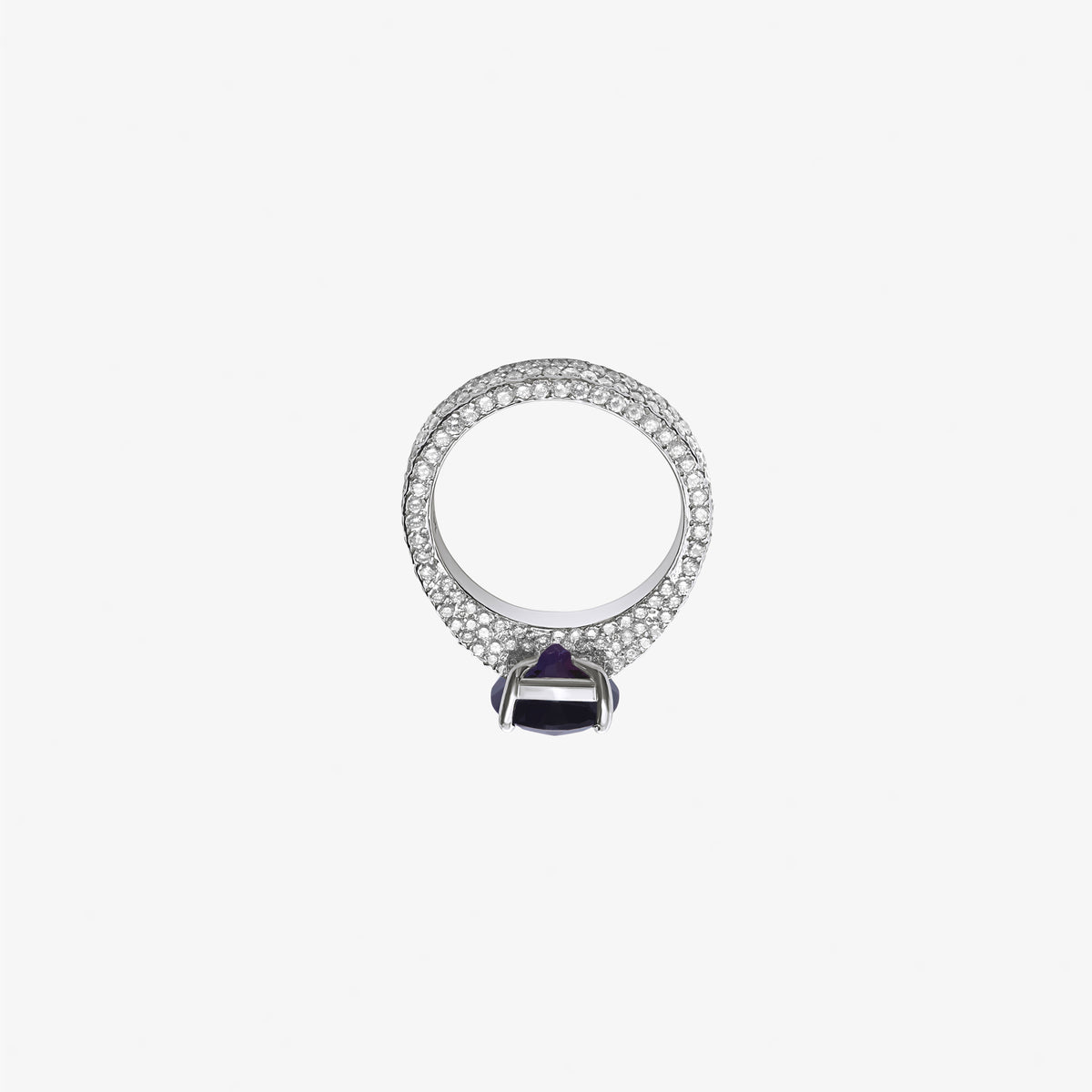 Amethyst Diamond Ring