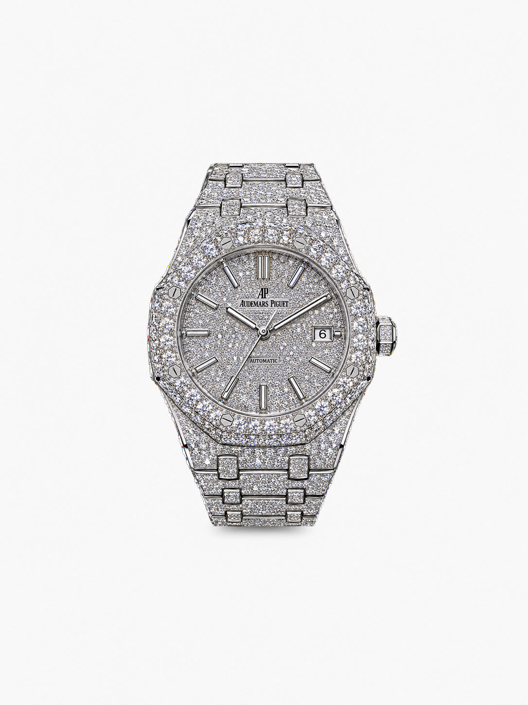Peter Marco Audemars Piguet Royal Oak diamond-set white gold watch
