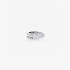 Peter Marco round cut and emerald cut diamond ring, side view