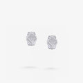 Peter Marco baguette and round cut diamond geometric stud earrings