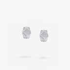 Peter Marco baguette and round cut diamond geometric stud earrings