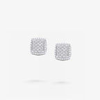 Peter Marco baguette and round cut diamond stud earrings