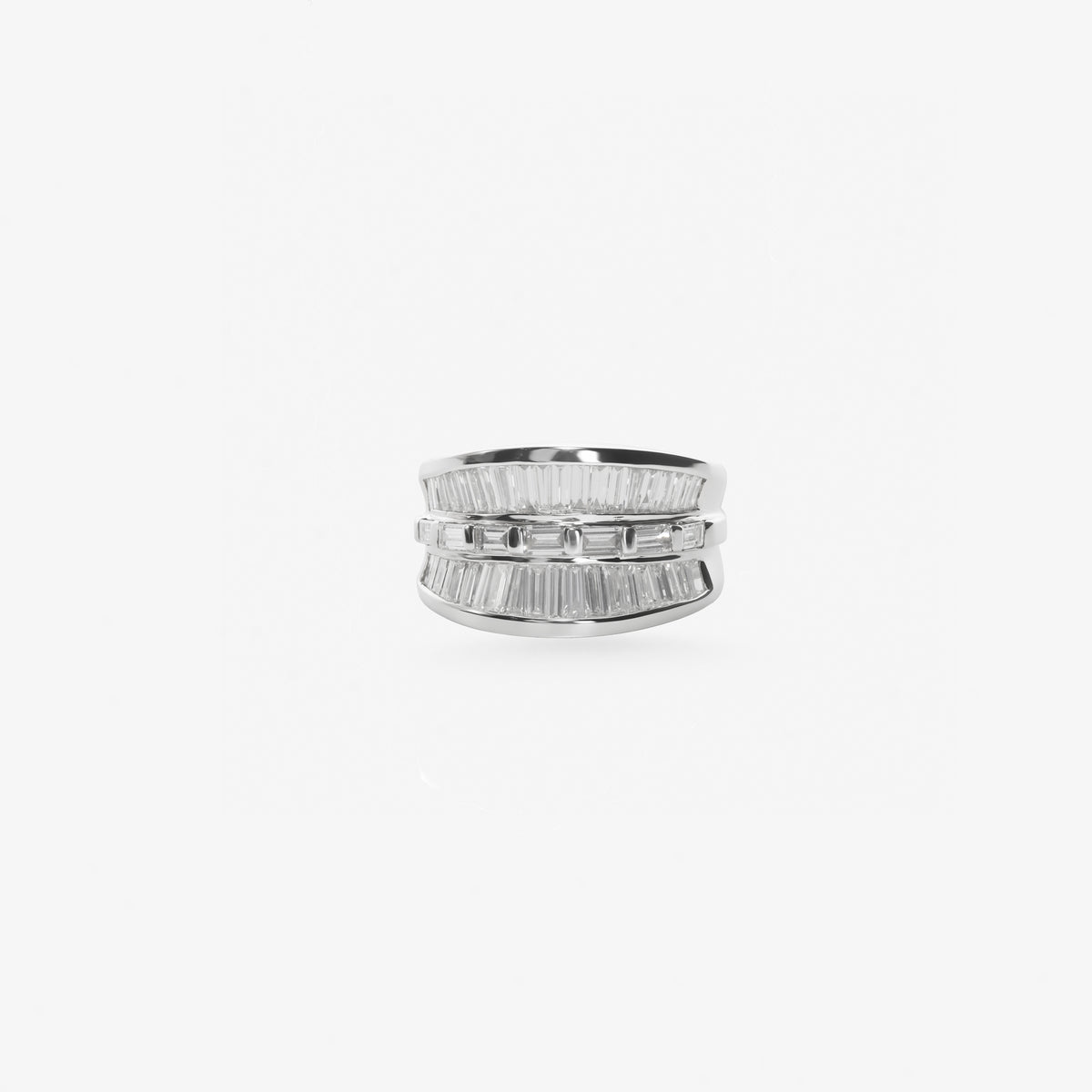 Peter Marco baguette cut diamond wide band ring