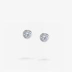 Peter Marco bezel set round cut diamond stud earrings