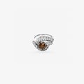 Peter Marco brown zircon and marquise cut diamond ring