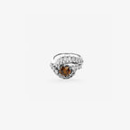 Peter Marco brown zircon and marquise cut diamond ring