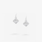 Peter Marco cushion cut and round cut diamond drop earrings