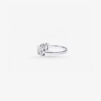 Peter Marco radiant cut diamond ring, side view