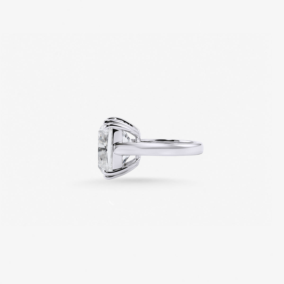 Peter Marco cushion-cut diamond solitaire ring, side view