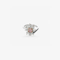 Peter Marco cushion cut pink diamond and marquise cut diamond floral ring