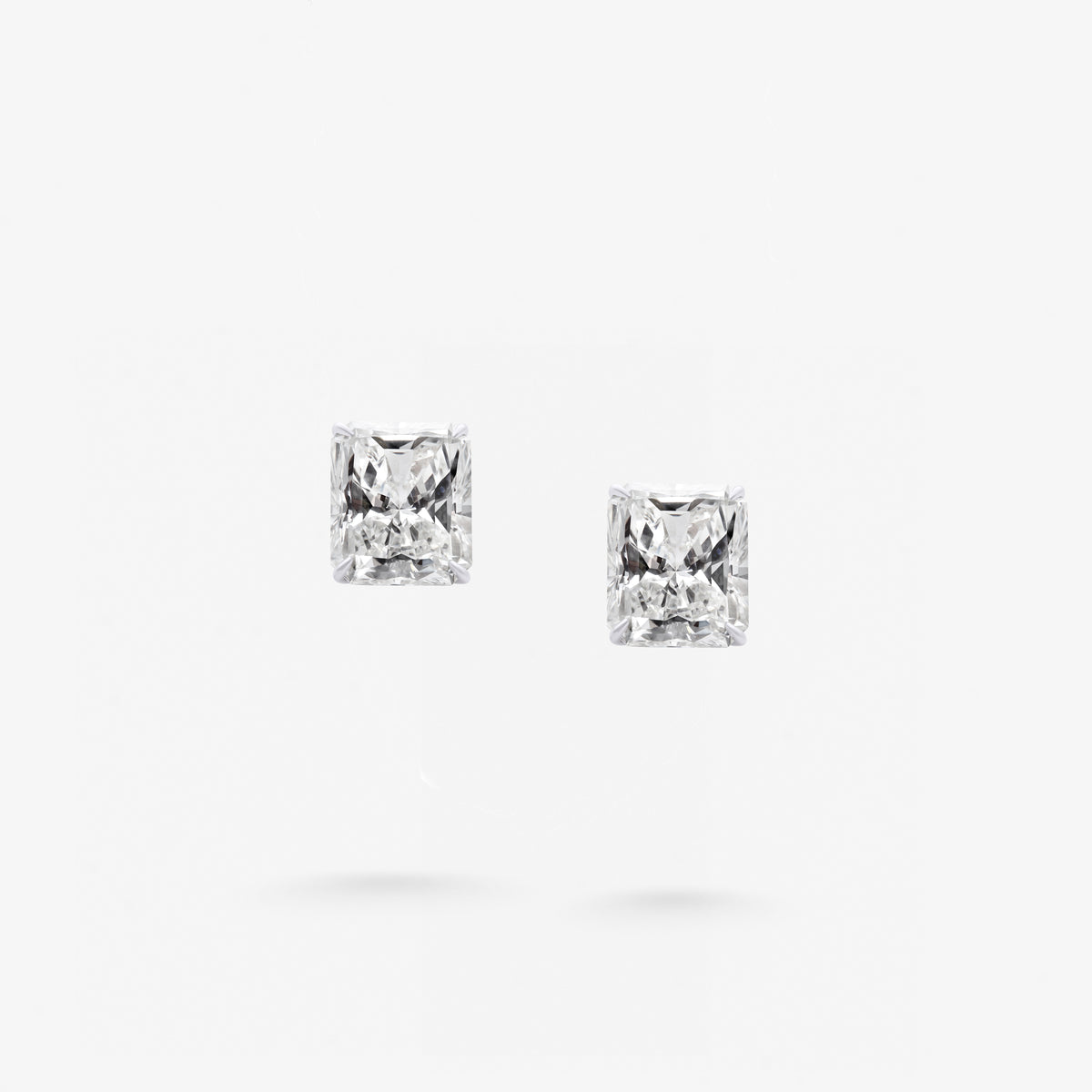 Peter Marco cushion cut white diamond stud earrings