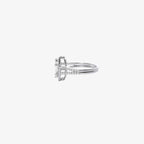 Peter Marco diamond halo ring in white gold, side view