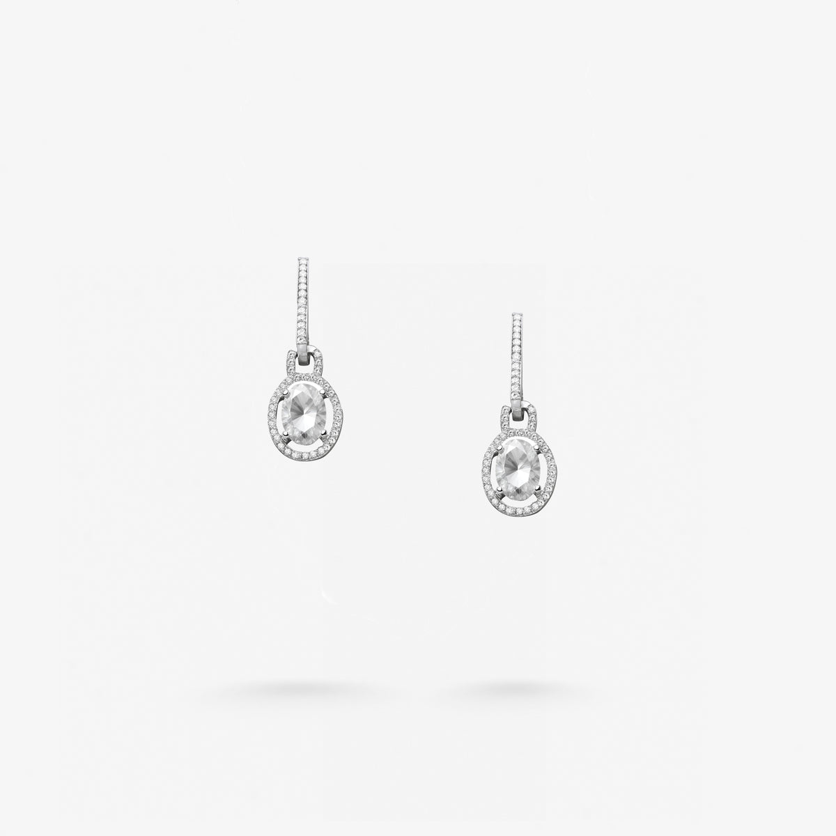 Peter Marco diamond oval drop earrings