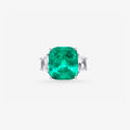 Peter Marco cushion-cut emerald and diamond ring