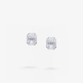 Peter Marco emerald cut and baguette cut diamond stud earrings