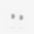 Peter Marco emerald cut and baguette diamond stud earrings