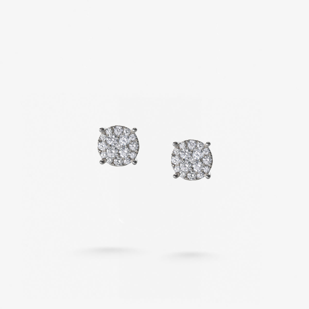 Peter Marco four-prong round cut diamond stud earrings