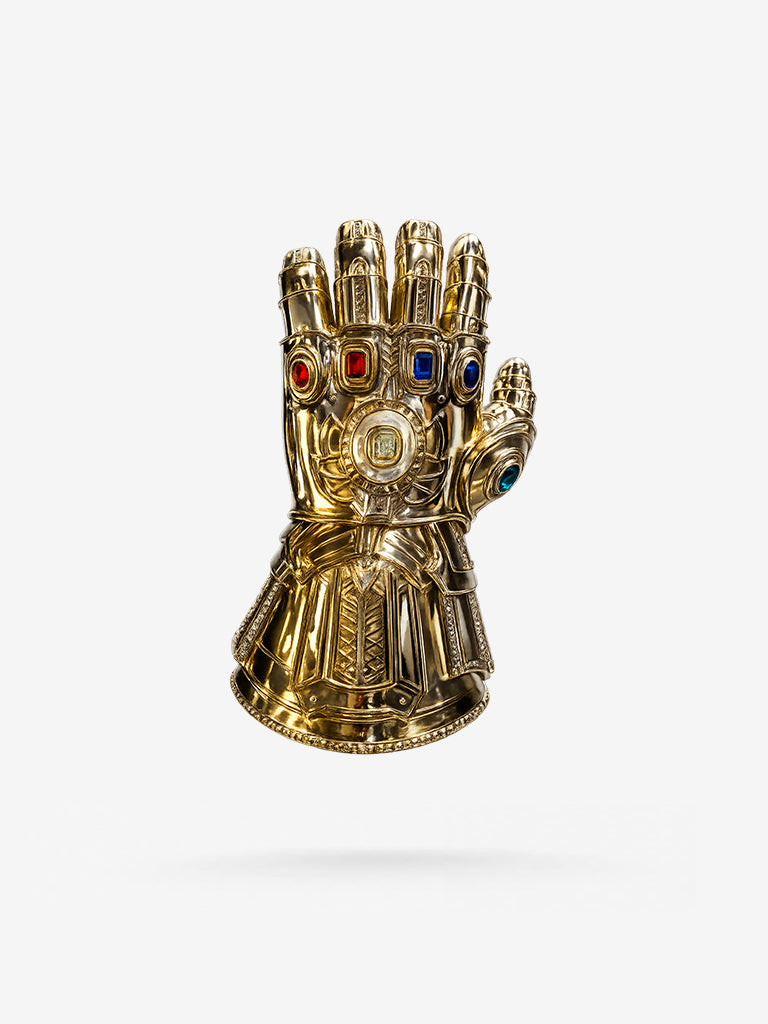 Peter Marco Marvel Infinity Gauntlet custom gemstone gauntlet with multicolor gemstones