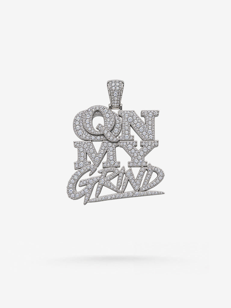Peter Marco On My Grind diamond pendant with layered lettering