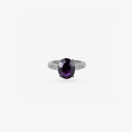 Peter Marco oval cut amethyst and round cut diamond ring