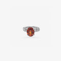 Peter Marco oval cut citrine and round cut diamond ring