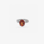 Peter Marco oval cut citrine and round cut diamond ring