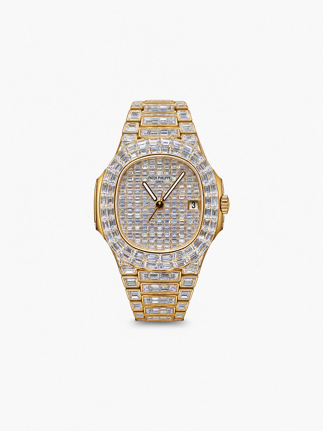 Peter Marco Patek Philippe Nautilus diamond-set yellow gold watch