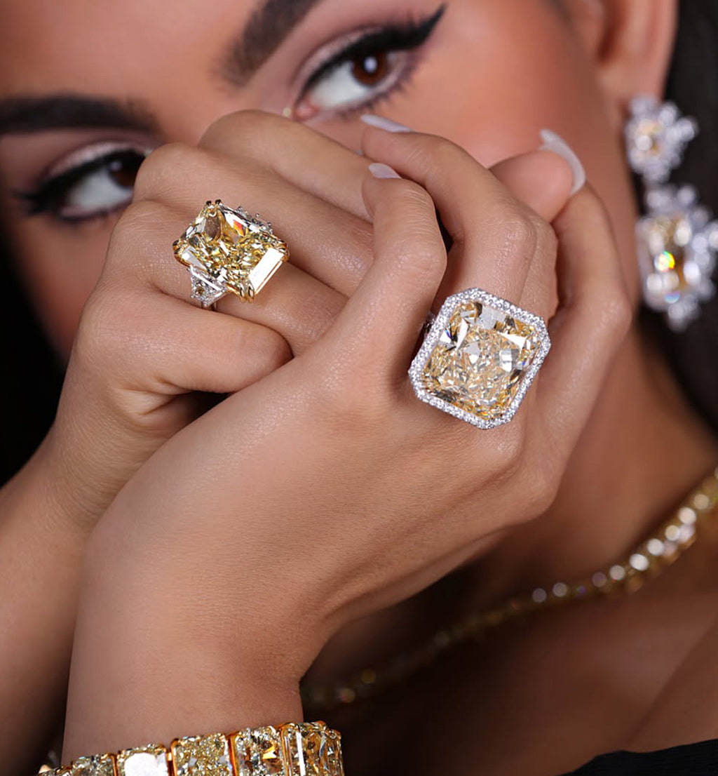 Peter Marco girl model wearing ring and bracelet