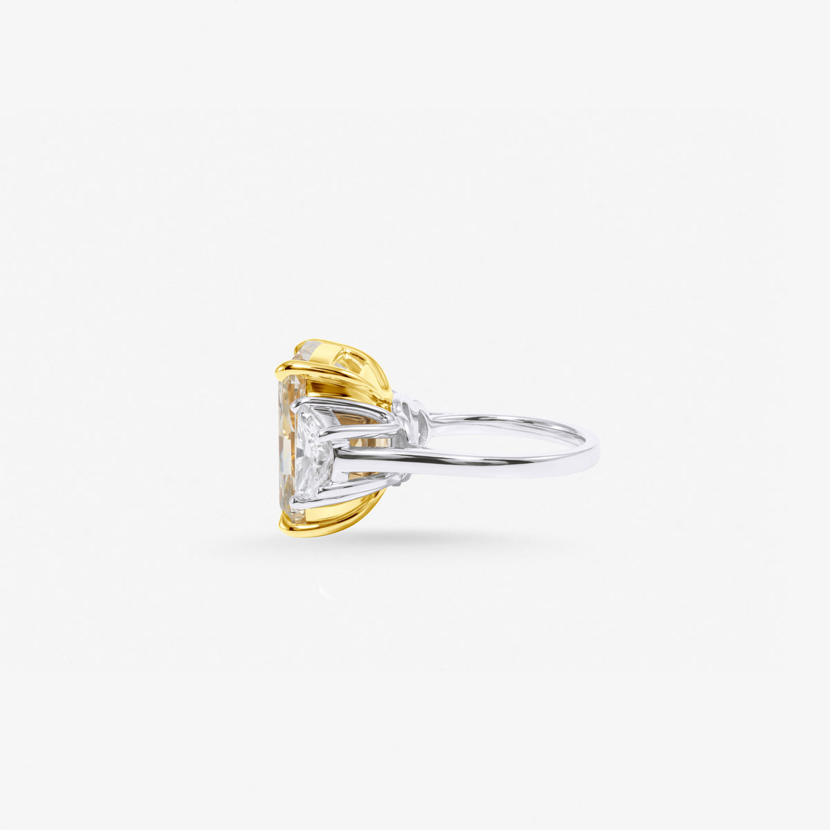 Peter Marco two-tone yellow diamond and white diamond-ring-side-view