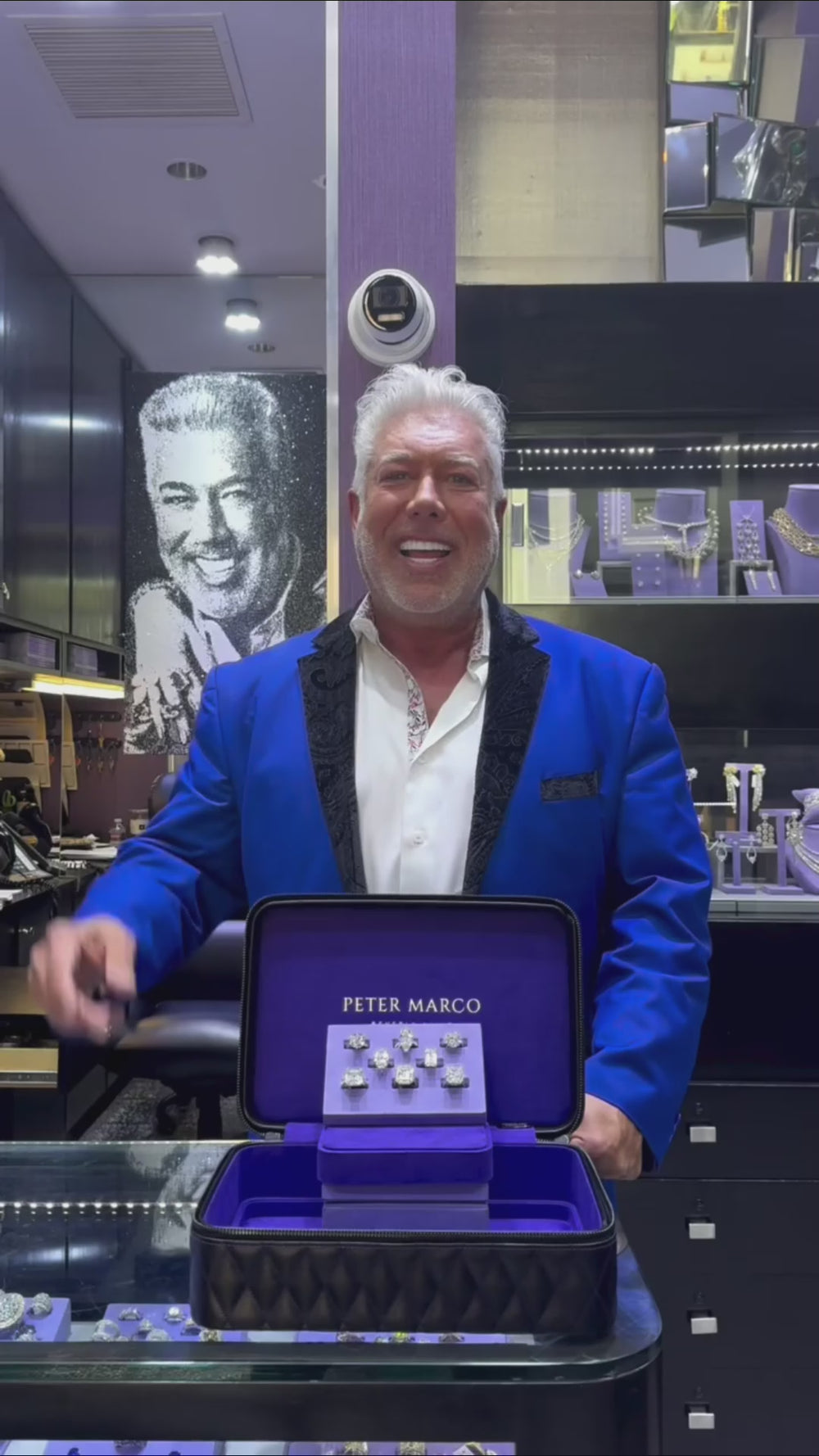 Peter Marco video showcasing some diamond rings