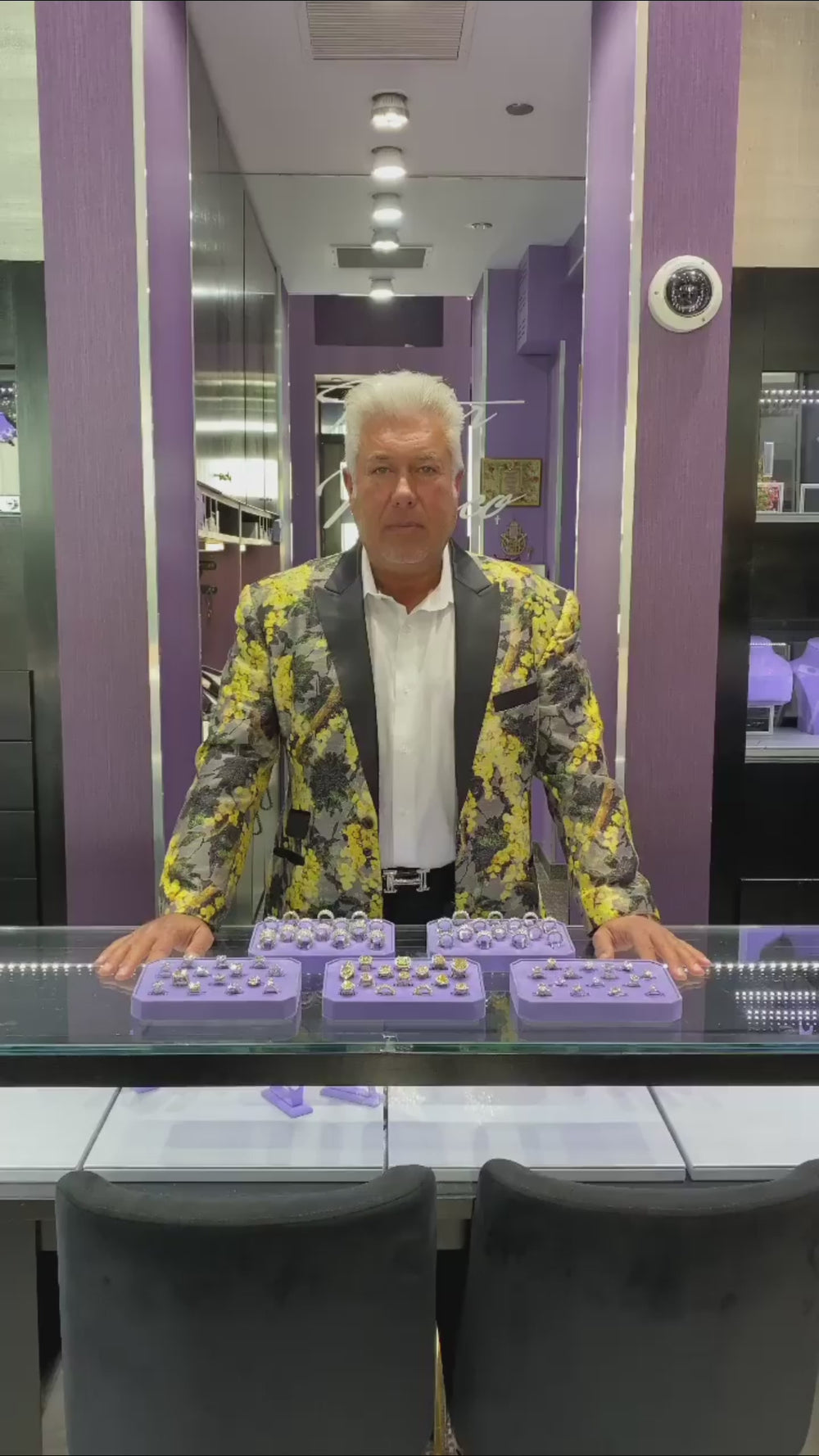 Peter Marco video showcasing engagement rings