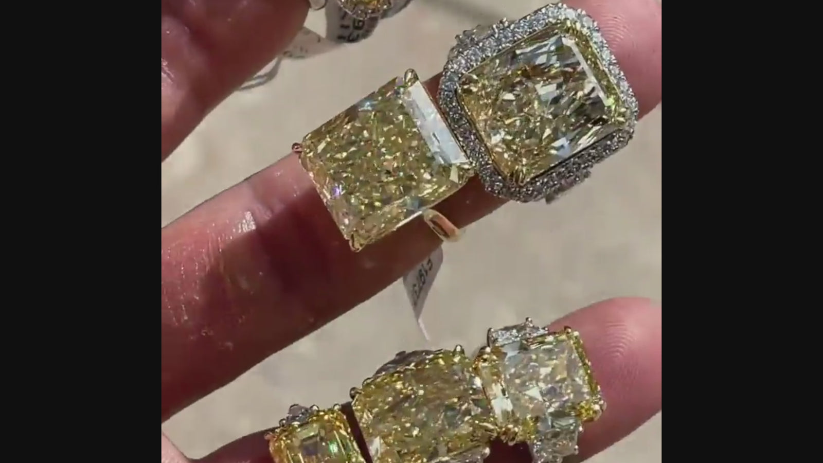 Peter Marco yellow diamond rings
