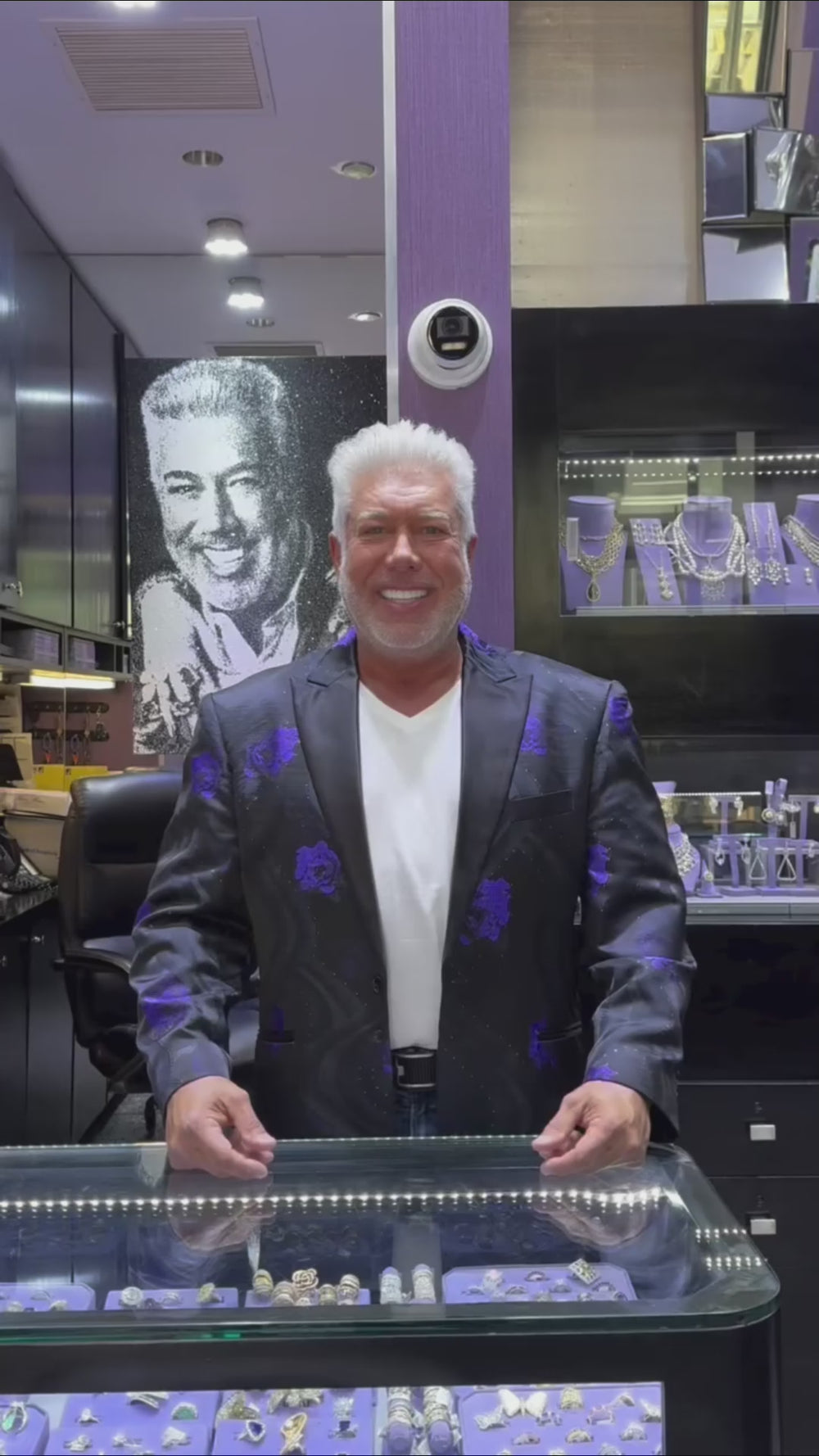 Peter Marco video showcasing emerald and sapphire necklaces