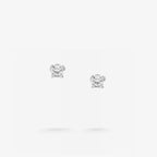 Peter Marco princess cut white diamond stud earrings