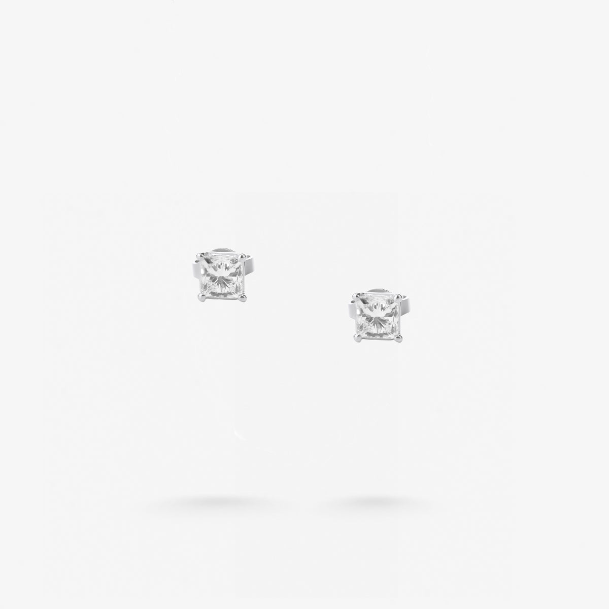 Peter Marco princess cut white diamond stud earrings