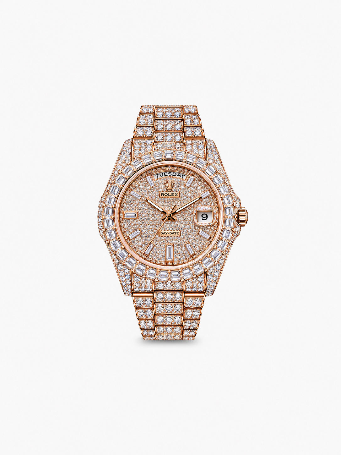 Peter Marco Rolex Day-Date diamond-set rose gold watch with diamond dial