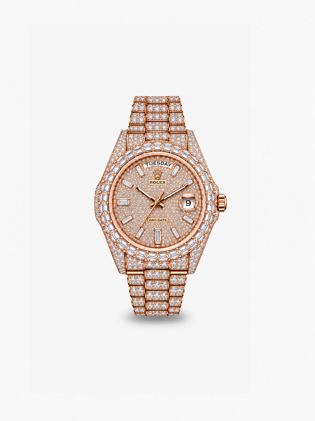 Peter Marco Rolex Day-Date diamond-set rose gold watch with diamond dial